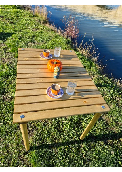 Brotherscraft Ahşap Katlanır Rulo Kamp ve Piknik Masası 80*60*55 cm Ceviz modelleri