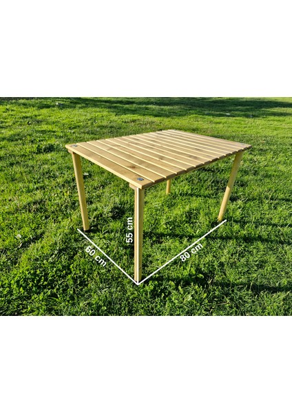 Brotherscraft Ahşap Katlanır Rulo Kamp ve Piknik Masası 80*60*55 cm Ceviz fiyatları