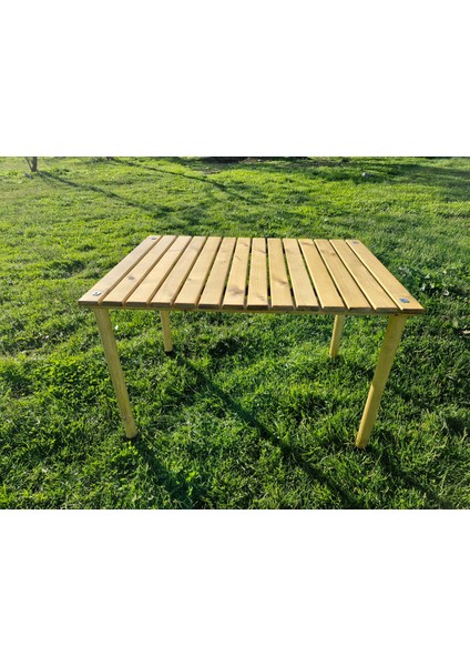 Brotherscraft Ahşap Katlanır Rulo Kamp ve Piknik Masası 80*60*55 cm Ceviz