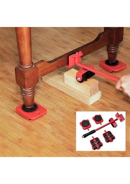 Tekerlekli Basit Pratik Ağır Beyaz Eşya Mobilya Taşıma Kaydırma Aleti Aparatı Seti ( Lisinya )