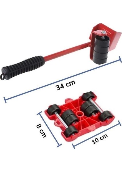 Tekerlekli Basit Pratik Ağır Beyaz Eşya Mobilya Taşıma Kaydırma Aleti Aparatı Seti ( Lisinya )