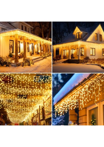 Fringed Saçak LED Dış Mekan Sarkıt LED Dekorasyon 2 Metre