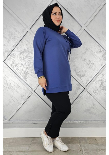 Kadın Düğme Taş Detaylı Biyeli Tesettür Tunik fiyatları