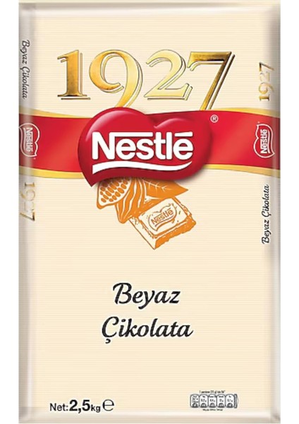 Nestlé 1927 Kuvertür Beyaz Çikolata 2.5 kg