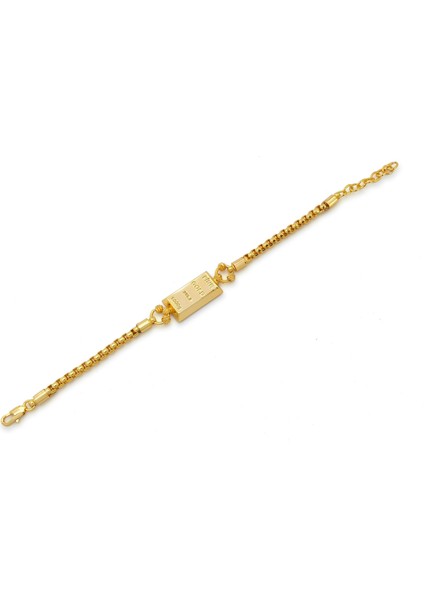 İmitasyon Altın Kaplama Çizgili Figaro Desenli Külçe Bileklik BLK-1156 modelleri