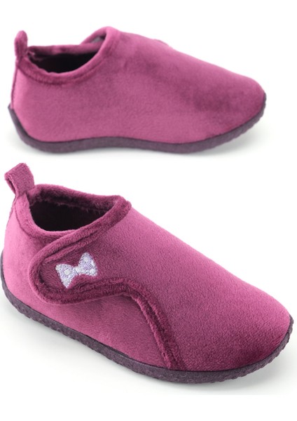 Kışlık Kız Çocuk Pvc Rahat Taban Cırt Cırtlı Ayarlanabilir Ev Okul Kreş Panduf Ayakkabı