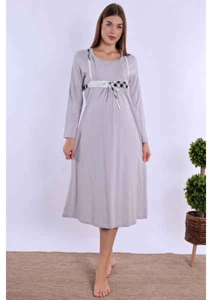 Gri %100 Pamuk Hamile Lohusa Set fırsatları