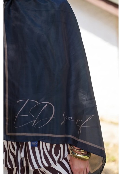 Siyah Ed Scarf Inspired Degrade Desen Şal fiyatları