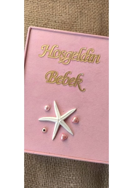 Hoşgeldin Bebek Çikolata Kutusu – Pembe | Yıldız ve Çocuk Figürlü, 24 Bölmeli