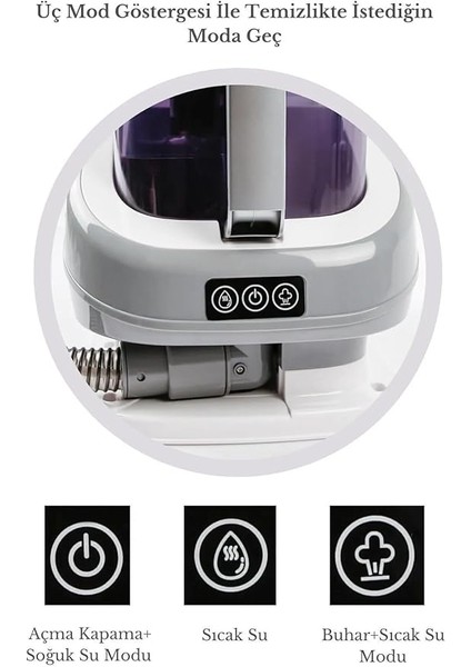 XV12 Pro 1300W Buharlı Koltuk ve Halı Yıkama Makinesi - Buharlı Temizleyici