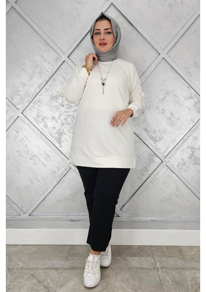Kadın Kolu Aksesuar Detaylı Tesettür Tunik modelleri