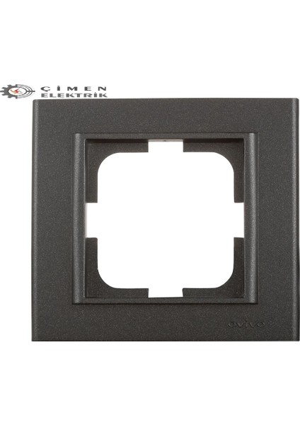 Metalik Siyah Tekli Çerçeve - Priz ve Anahtar Için Uyumlu Çerçeve fiyatları
