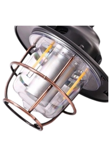 USB Şarjlı Retro LED Kamp Feneri – 4 Işık Modu, Su Geçirmez, Taşınabilir indirimleri