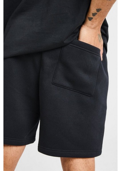 Jordan Brooklyn Fleece Oversize Kesim Siyah Erkek Şort modelleri