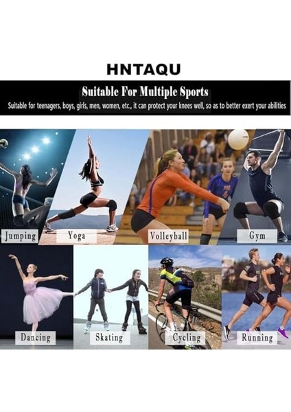 Aputue Dizlikler, 1 Çift Koruyucu Voleybol Dizliği, Kalın Süngerli Çarpışma Önleyici Güreş Dizlikleri, Kaymayı Önleyici Nefes Alabilir Diz Desteği, Futbol Basketbol Koşu Dans Için (S)