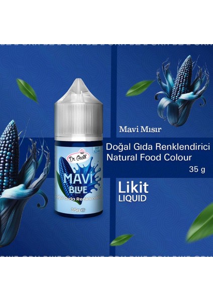 Likit Mavi Doğal Gıda Boyası 35 G – Bitkisel Kaynaklı, Pasta ve Tatlılar Için Katkısız Sıvı Renk Boyası fiyatları