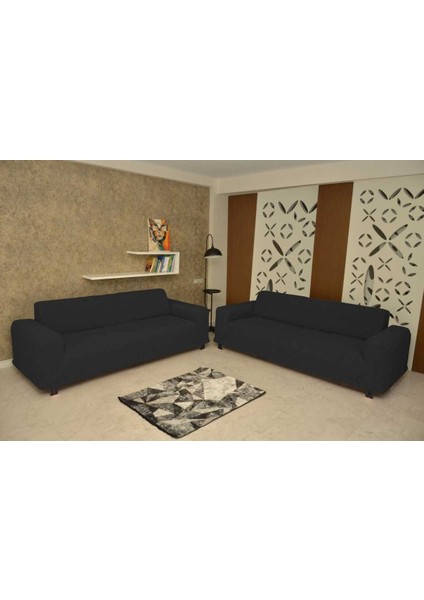 Koltuk Örtüsü 3+3+1+1 takım Jakar Likralı Giydirmeli Antrasit fiyatları