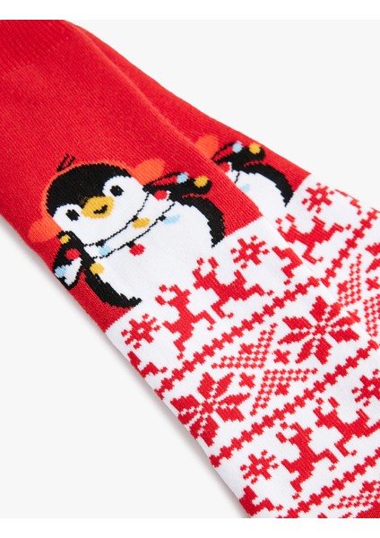 Penguen Detaylı Pamuklu Havlu Çorap modelleri