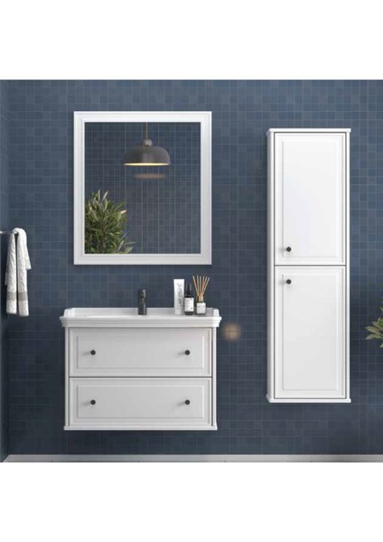 Art Deco Banyo Dolabı 80 cm (Boy Dolabı Dahil Değildir.)