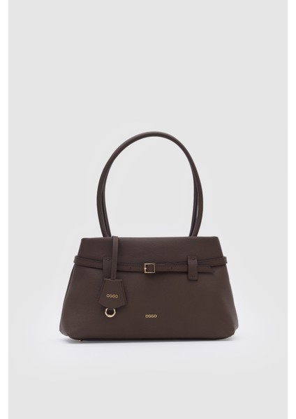 Suvea Kahve Hakiki Deri Omuz Çantası