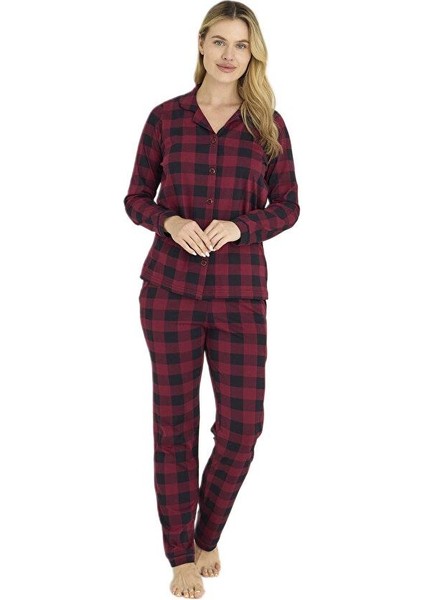 Kadın Mürdüm Pijama Takımı 9209-K fiyatları