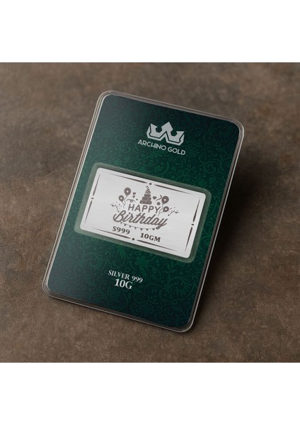 Iyi Ki Doğdun Temalı Mutluluğun Simgesi Olan Hediyelik 10 Gram 999 Ayar Gümüş KÜLÇESI-725