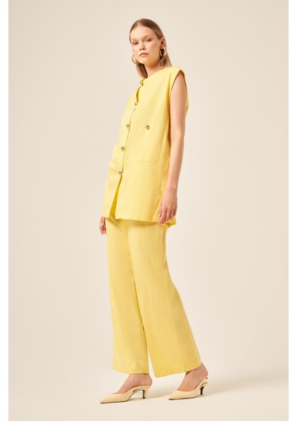 Ftz Kadın Keten Ikili Takım Sarı 31195 fiyatları