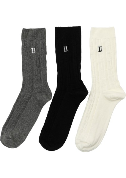 Wl Jakar 3 Lu Skt-W 5pr Grı Multı Kadın Soket Çorap