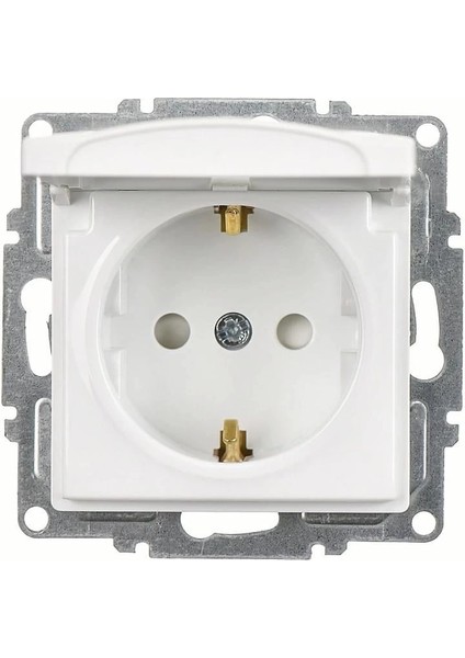 Visage Beyaz Topraklı Kapaklı Priz Çocuk Korumalı Çerçevesiz - Priz ve Anahtar Için Uyumlu Çerçeve fiyatları