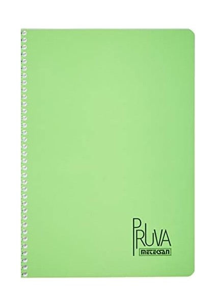 Pruva A4 Pet Spiralli Karton Kapaklı Defter 144 Yaprak - - Yeşil fiyatları