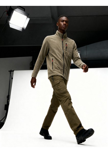 Erkek Extreme Rüzgar Geçirmez Cepli Outdoor Tam Fermuarlı Polar Ceket E223 indirimleri