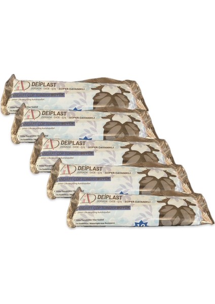 Standart Çöp Torbası Büyük 65X80 10'lu 5 Paket