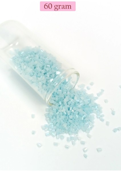 Litaetrend Kesme Cam Boncuk 2mm - 60 Gram - Maz Buz Mavi - BNC369