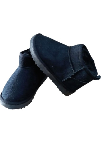 Feel Up EN02 Kız Çocuk Peluşlu Süet Bilek Boy Eva Taban Bot Siyah