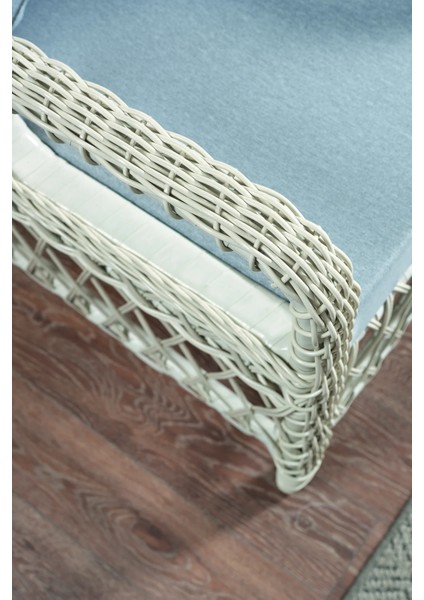 Rattan Edra Bahçe Mobilyası 3+1+1+Camlı Masa Gri- Kemik- Cappucino - B&n Garden fiyatları