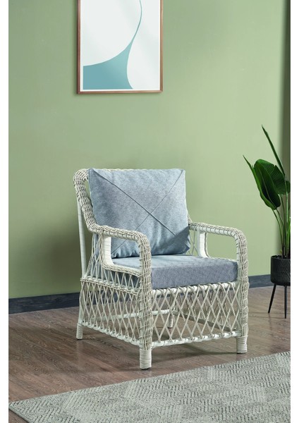 Rattan Edra Bahçe Mobilyası 3+1+1+Camlı Masa Gri- Kemik- Cappucino - B&n Garden modelleri