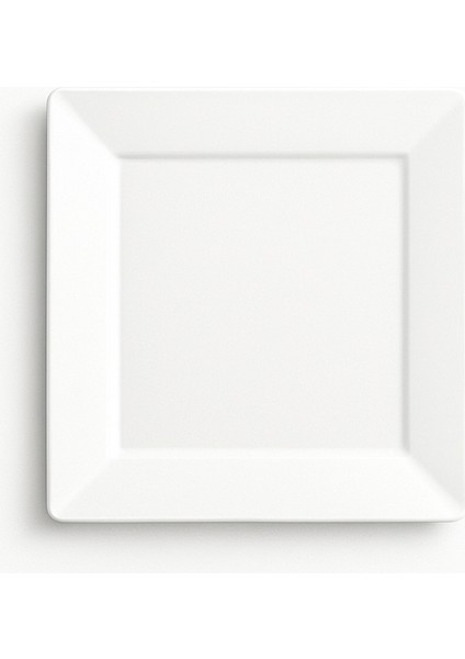 Mika Beyaz Kare Tabak 10 Adet modelleri