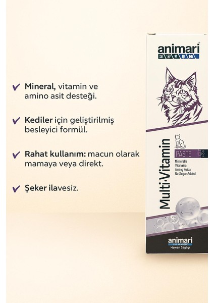 Animari Multi-Vitamin Kedi Köpek Tamamlayıcı Yem Paste 100 ml fiyatları