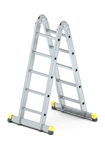 - Skypratix Fonksiyonel Alüminyum Kırmalı Katlanır Merdiven 2x5