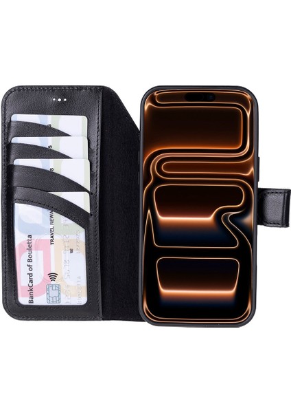 iPhone 17 Pro Uyumlu Hakiki Deri Magsafe ve Rfıd Koruma Özellikli Çıkarılabilir Cüzdanlı Kılıf fırsatları
