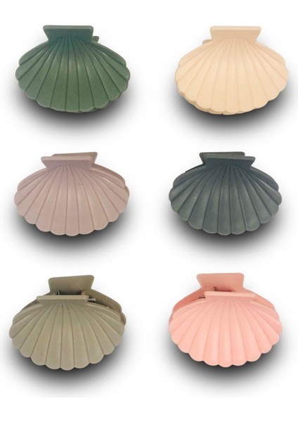 Deniz Kabuğu Model 6 Adet Büyük Boy 7 cm Mandal Toka