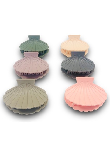 Deniz Kabuğu Model 6 Adet Büyük Boy 7 cm Mandal Toka modelleri