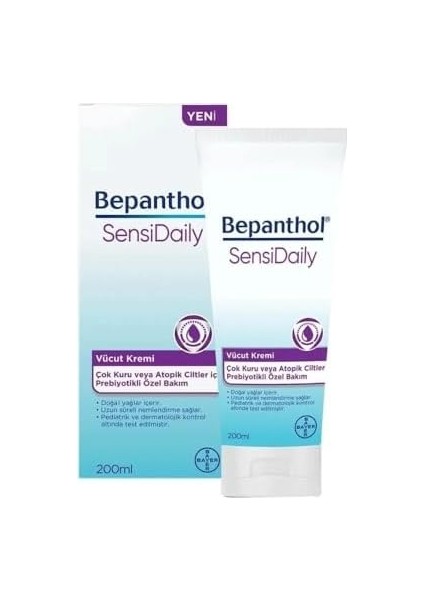 Bepanthol Sensidaily Cream Vücut Kremi 200 ml