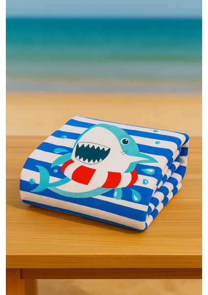 Köpek Balığı Desenli Plaj Havlusu 70X150 fiyatları