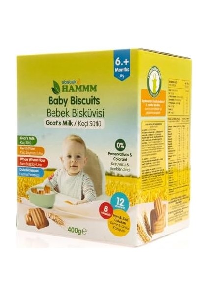 Hammm Keçi Sütlü Bebek Bisküvisi 400 gr modelleri