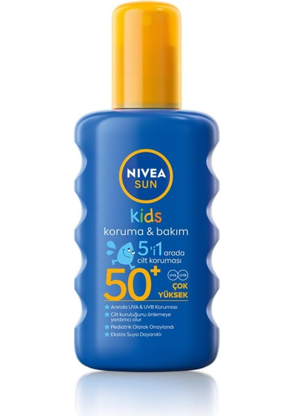 Nıvea Sun SPF50 Çocuklar Için Güneş Koruyucu Vücut Spreyi 200ML, Anında Uva Koruması, 5i 1ARADA Bakım, Nemlendirici, Hassas Koruma fiyatları