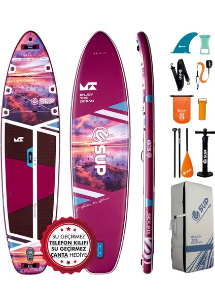 350X89X15 Supboard Paddle Board Şişme Sörf Tahtası Tam Set Supboard