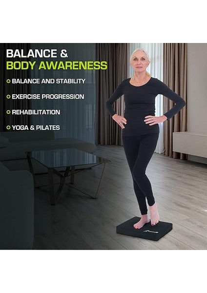 Egzersiz Denge Pedi – Kaymaz, Yastıklı Köpük Mat ve Dizlik; Fitness, Denge Antrenmanı, Yoga ve Fizik Tedavi Için indirimleri