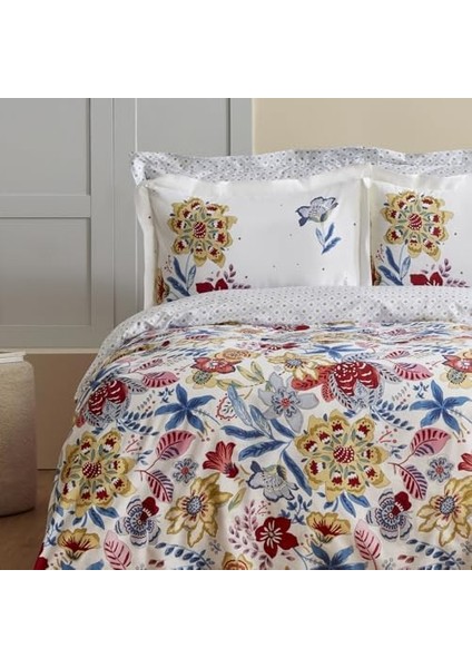 PERSLY%100 Pamuk Tek Kişilik Nevresim Takımı Mavi modelleri