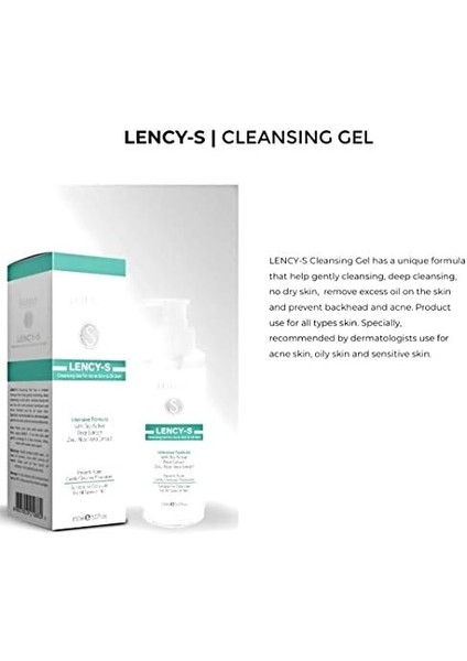 Dr. Ea Laboratories Lency Akne ve Yağlı Cilt Temizleme Jeli 150ML modelleri